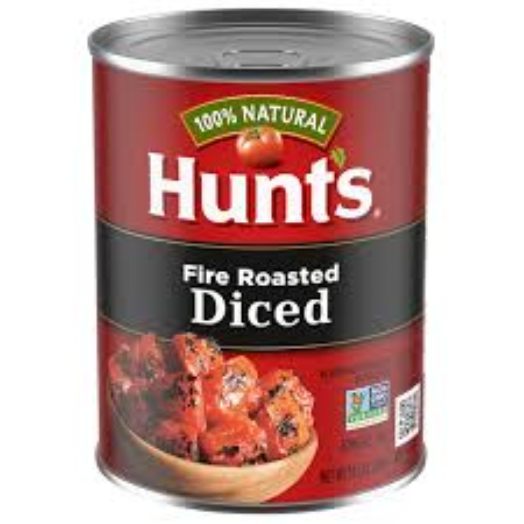 HUNTS TOMATOES FIRE ROASTED DICED 411G